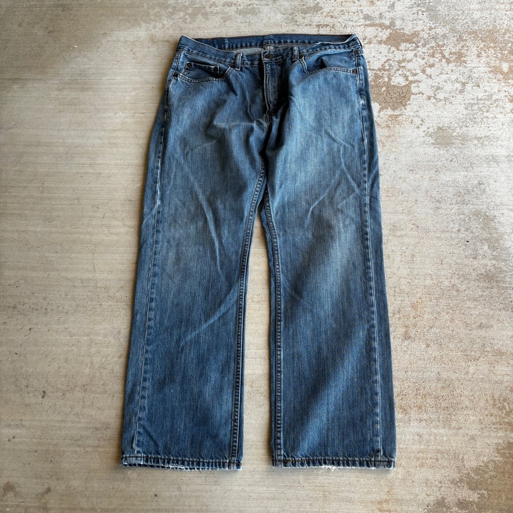 Levis 559 Relaxed Straight Leg Jeans Mens 34x30 Medium Wash Blue Denim Y2K